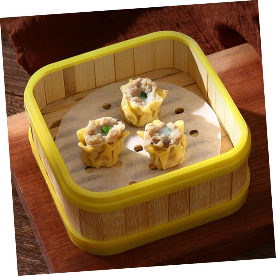 Square Bamboo Steamer Steamed Buns Steamer Basket Vegetable Steamer Bamboo Steamer Smooth Edges for Dinner