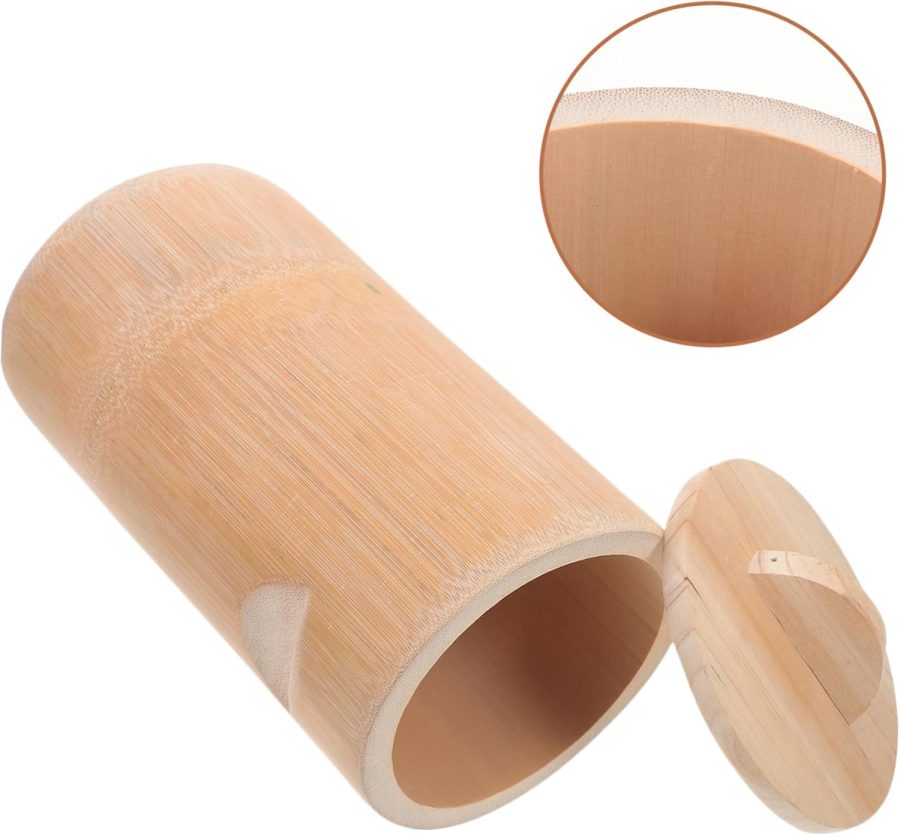 Cooked Rice Barrel Bamboo Steamed Rice Bucket Handle Multi-function for Sushi and Sauces - Image 2